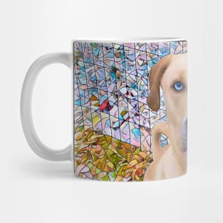 Beautiful Dog in Mosaic Style Mug